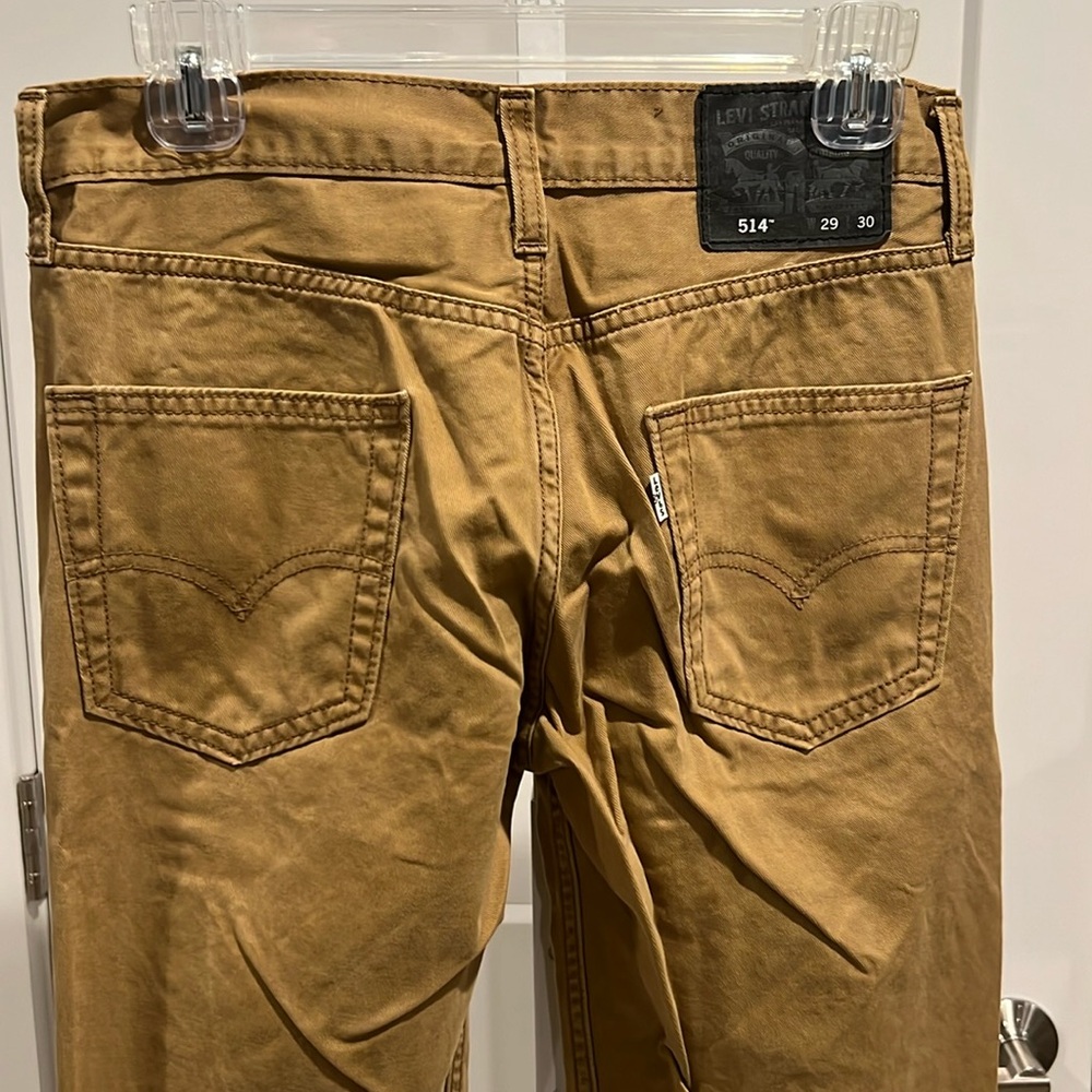 Levi Strauss 514 100% Cotton Tan Pants 29x30